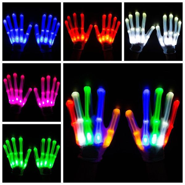 

new arrival halloween christmas ball performance props led glowing gloves creative colorful flash gloves rainbow fluorescent gloves toys