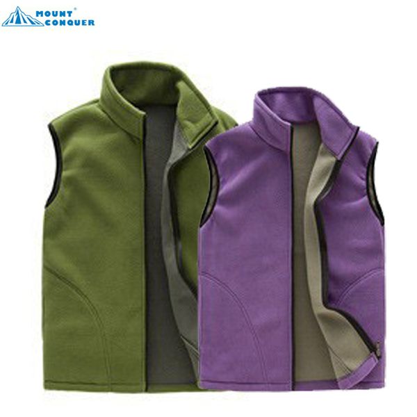 

2019 women&men winter couples stand collar windproof fishing climbing camping hiking vests autumn outdoor fleece vest jacket, Gray;blue