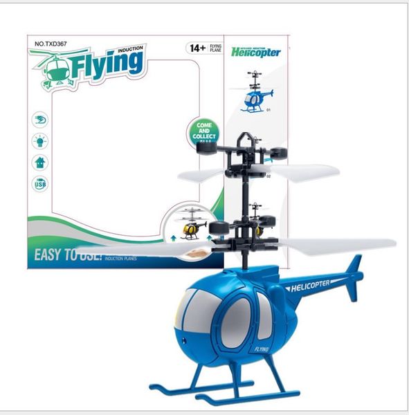 

rc helicopter drone kids toys flying ball aircraft led flashing light up toy induction electric sensor for children minions led gadget