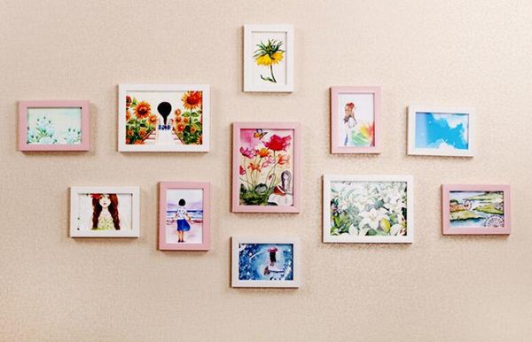 

горячий дом 11 шт. настенная фоторамка набор для прихожей спальня гостиная стены украшения современного искусства домашнего декора семейный