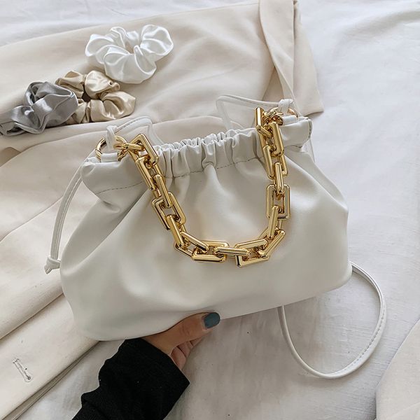 

gold chain pu leather crossbody bags for women 2020 summer small shoulder messenger bag female handbag cross body bag
