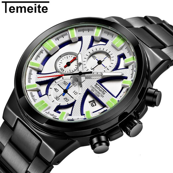 

male wristwatches steel sheet bring man wrist watch more time table motion quartz men's sport mechanical watches men master genuine sal, Slivery;brown