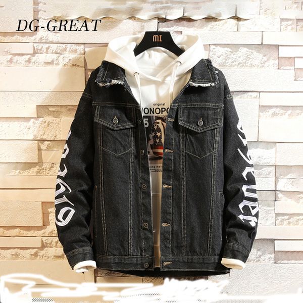 

mens coats black coats new fashion men spring autumn loose casual jean jackets outwear jackets male outwear fashion streetwear, Black;brown