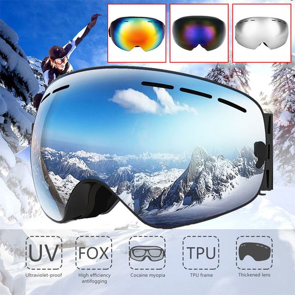

durable h018 riding cycling wind mirror goggles anti fog uv protection ski goggles snowmobiling outdoor sport 2018