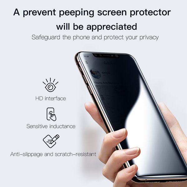 

anit-spy screen protector for iphone xr privacy glass protector compatible for iphone 11 radian edge tempered glass screen protector
