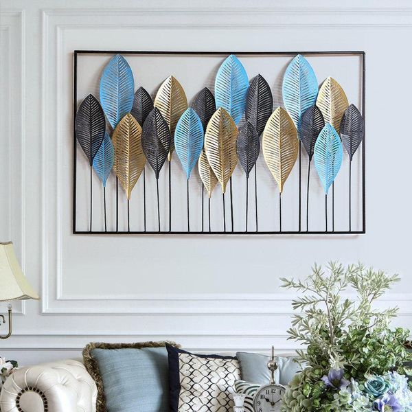 

american wrought iron forest wall hanging ornament 3d sticker wall decoration crafts home living room sofa background mural
