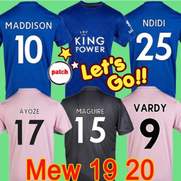 

19 20 vardy leicester soccer jersey 2019 2020 city football shirt soccer maguire maddison tielemans ndidi ayoze ricardo albrighton, Black;yellow