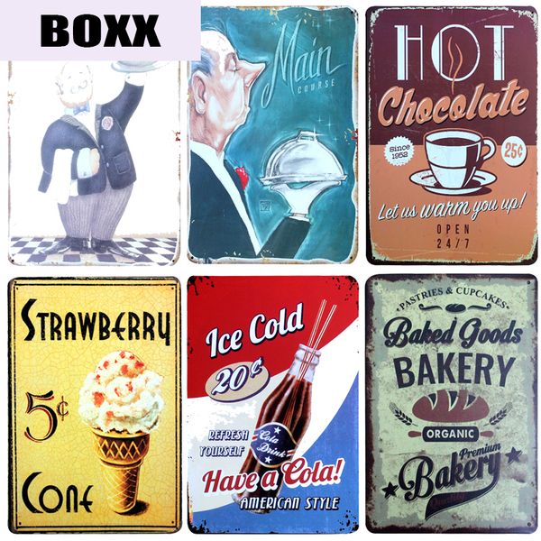 

шоколад молоко клубника мороженое старинные металлические вывески домашний декор старинные жестяные вывески паб старинные декоративные тарел