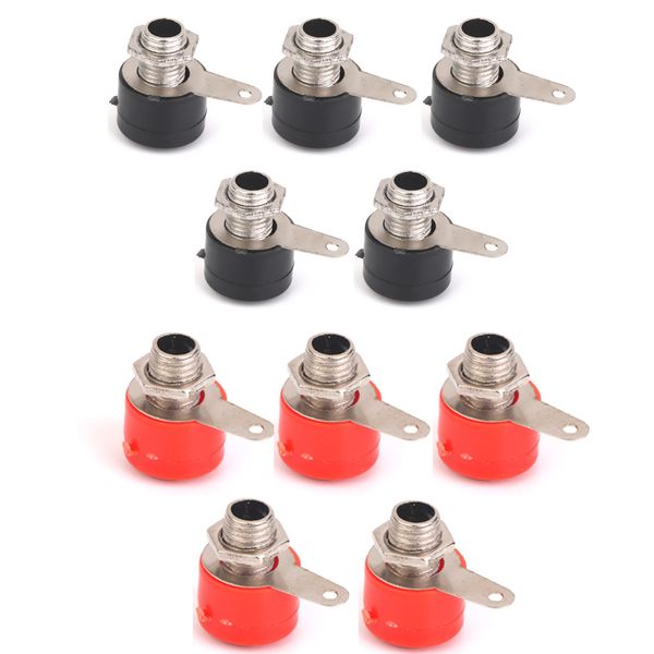 

4mm insulated banana socket connectors new 10pcs red+black