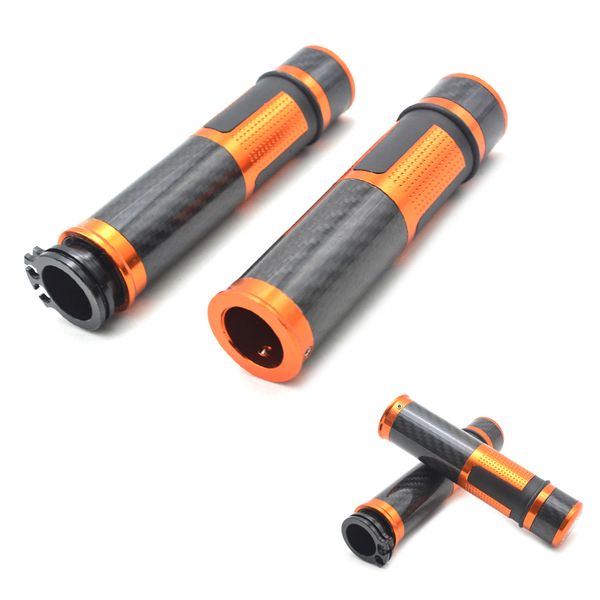 

universal motorcycle 22mm 7/8" carbon fiber handle bar hand grips bar ends for 900 city dark multistrada 1000 sds