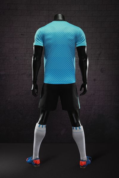 

discount men training football sets with shorts uniforms reversible football jerseys for that home and away look kits sports c12-16, Blue;black