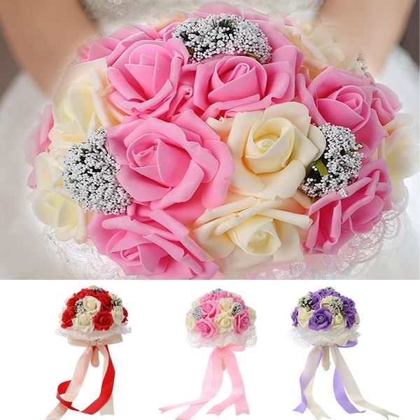 

bridal bouquet accessories bridesmaid artifical flowers party wedding supplies