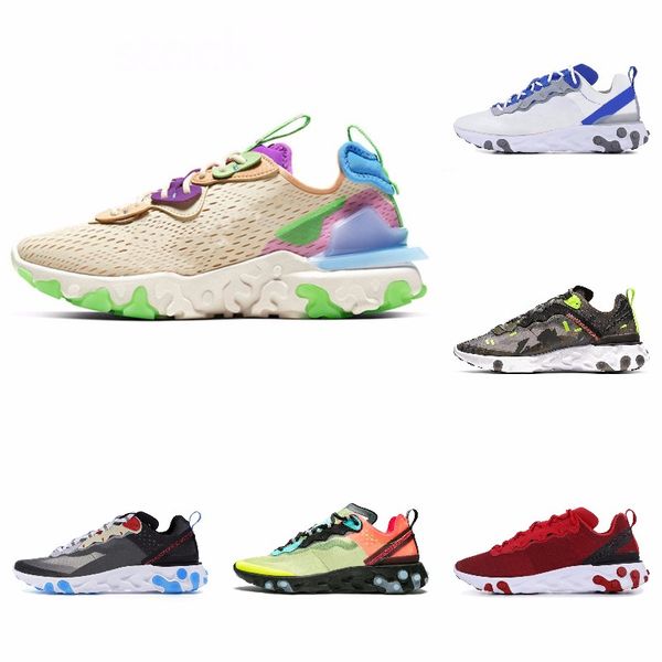 

new ashion react element running shoes fo men women light bone triple black royal solar team red mens trainers sports sneaker runner s#07110