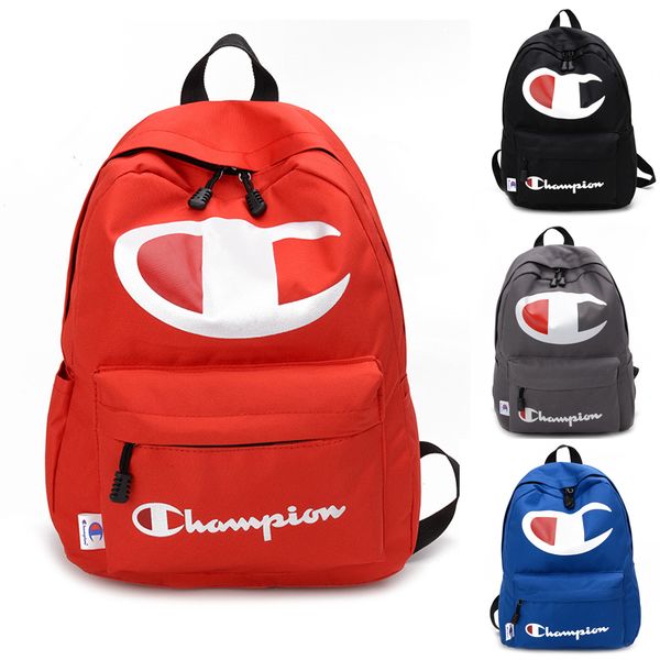 

Champion backpack women men lap houlder bag letter print backpack large capacity travel chool bag 20 29 38 12cm 4 color hot ell c422