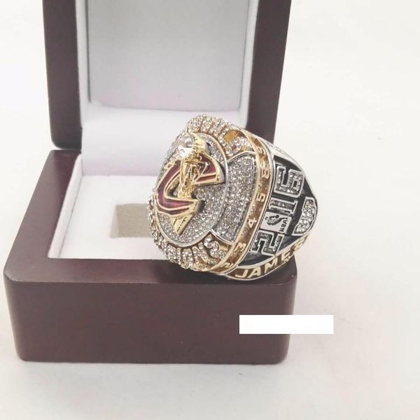 

lebron 2016 alloy world basketball championship ring with wooden box, Golden;silver