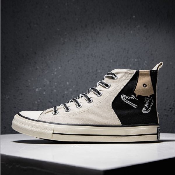 

graffiti mens shoes trend casual shoes students wild men high canvas skateboard shoe size 40-44