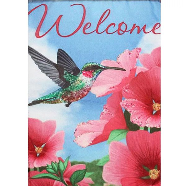 

12x18 inch mini welcome flags garden yard banner bird&flowers house decorations