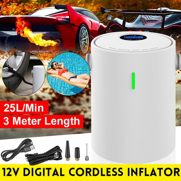

digital tire inflator dc 12v 150psi mini portable car air compressor pump for auto motorcycles bicycles balls swimming rings
