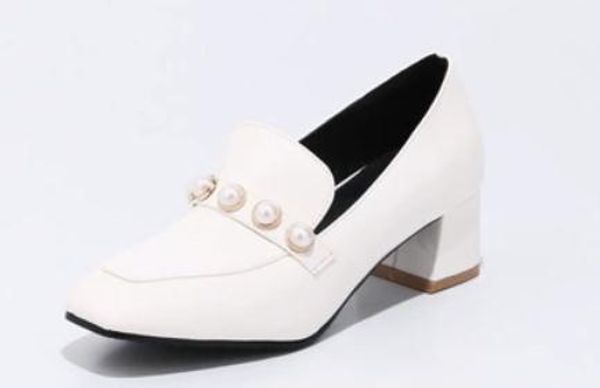 

women's shoes in spring and autumn high coarse heel square head @118, Black