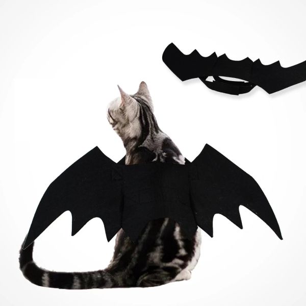 Costume Bat Halloween Pet Bat Cat traje para Halloween Pet Fancy Dress para gatos cães pequenos