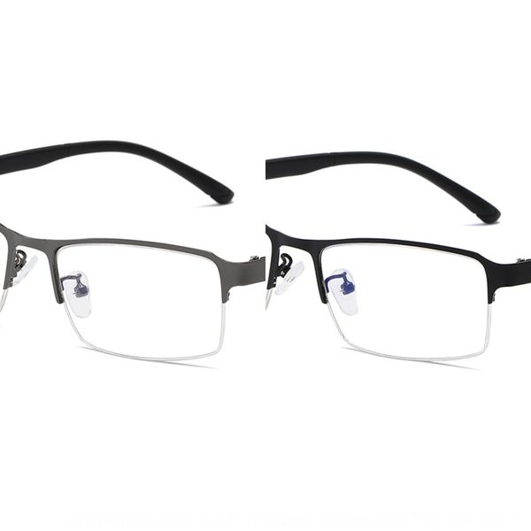 

blue tape men women semi rimless business plain mirror up to myopia anti-through myopia glasses glasses can presbyopia, Silver