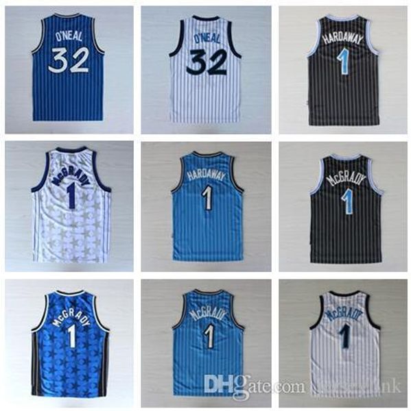

Черный белый синий Shaquille 32# O Neal Jersey Penny 1# Hardaway Jersey Tracy 1# McGrady Jerseys black / gold #15 Carter мужская рубашка