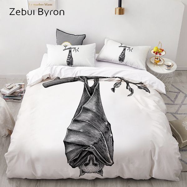 

3d print duvet cover set custom/king/europe/usa,bedding set /king,quilt/blanket cover halloween bat,drop ship