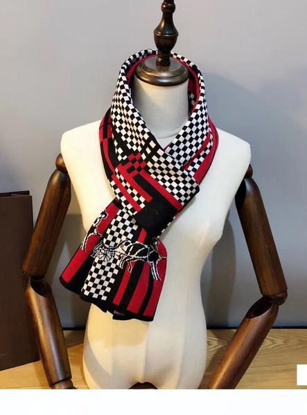 

boutique cashmere scarf classic plaid printed fashion brand scarf 180*30cm boutique gift box, Blue;gray