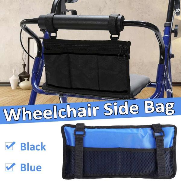 

walker wheelchair stroller side bag accessories pouch arm rest bag organizer storage folding walker holder