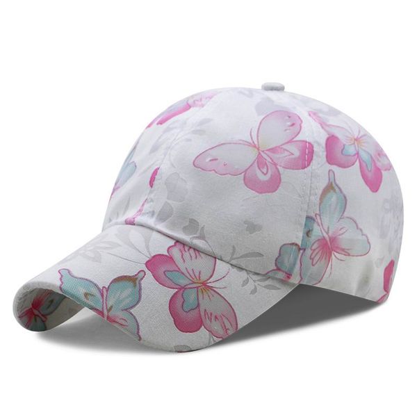 

kagenmo summer thin breathable female baseball cap bone brim flowers pattern visor all-match youth sun hat, Blue;gray