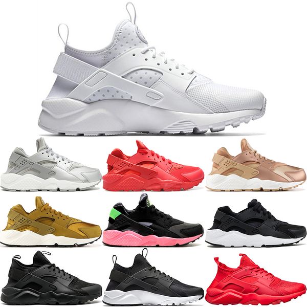 

2019 huarache run ultra se mens women running shoes classic triple white black red grey huaraches runner sport trainers sneakers 36-45, White;red
