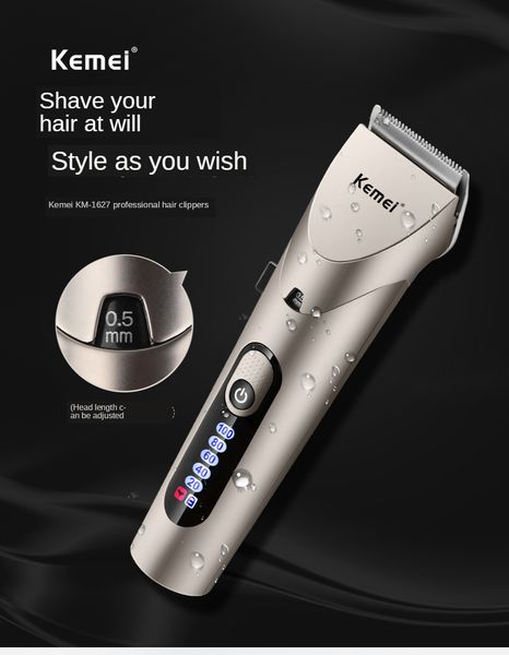 

kemei beard trimmer near me trimmer electric waterproof body hair shaver led wireless hair cutting machine km-1627 casecustom jsqlo