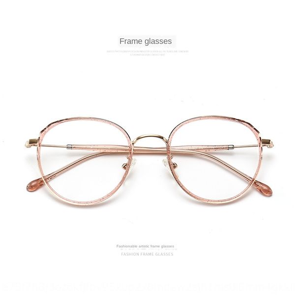 

artistic men's myopia round myopia glasses frame women's metal full frame plain glasses tide 90065, Silver