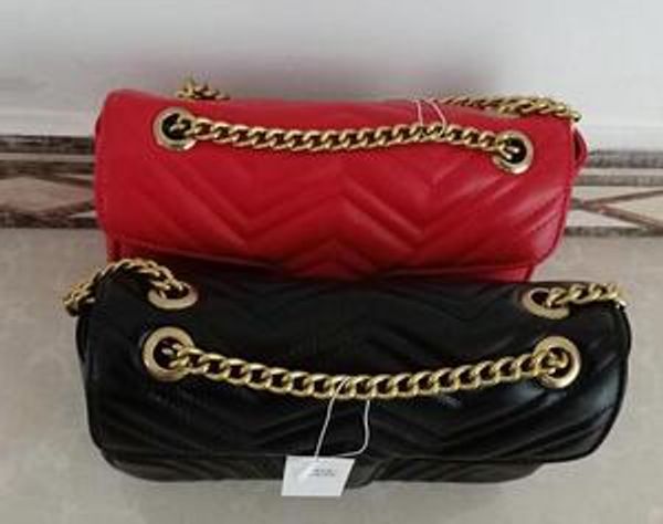 

2019 new sell luxury women bag classic leather black gold chain women bags handbags shoulder bags tote bags messenger