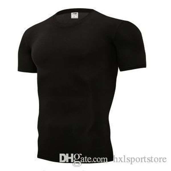 

a man who practices tight fitting clothes.quick drying breathable fabric, running fitness clothes t-shirt hxl, White;black