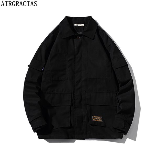 

airgracias brand clothing autumn jacket men coat clothing 95% cotton outwear army breathable overcoat new arrive, Black;brown