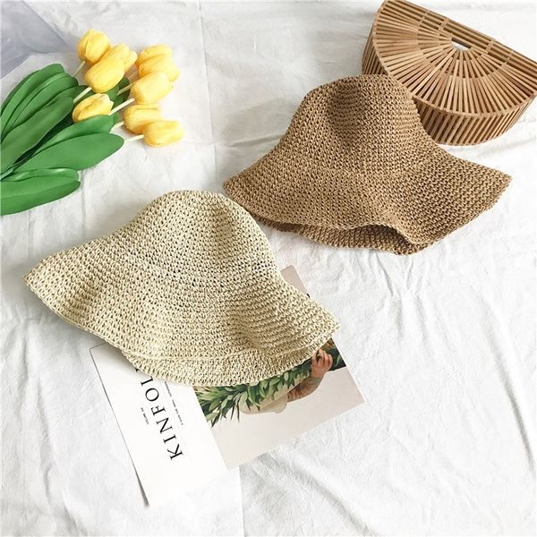 

summer leisure big papyrus dome straw straw hat wide eaves hat children, Blue;gray