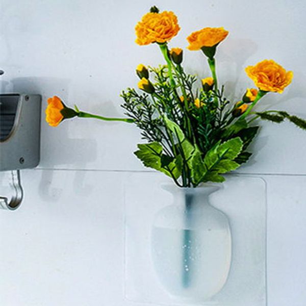 

silicone vase seamless paste net red with wall-mounted fridge magnet creative wall magic hydroponic bottle