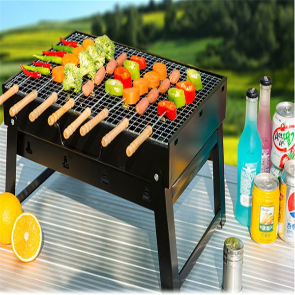 

outdoor/indoor steel grill portable charcoal bbq/camping charcoal barbecue grill