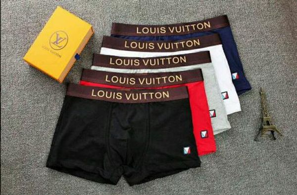 

5pcs/lots boxers cotto breathable rretehdf boxer luury underpants tight waist underpants mens boxers 5 mens underwears, Black;white