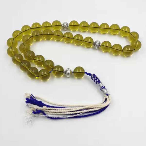 

tasbih ambers color resin muslim bracelets islam rosary handmade kuwait fashion jewelry 33 45 51 66 99 prayer beads misbaha, Golden;silver