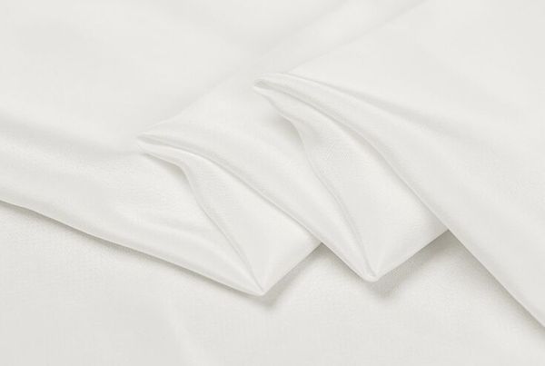 

howmay 100% pure silk fabric crepe de chine 12m/m 16m/m 45" 114cm natural white pfd fabric for sewing dress or handmade, Black;white