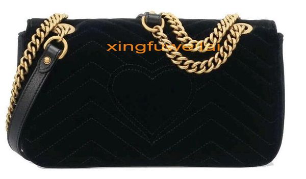 

women shoulder bags fashion ladies velvet handbag classic gold chain bag heart style woman tote messenger handbags quality