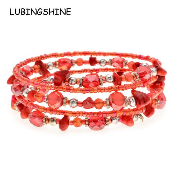 

20pcs/lot boho multilayer beads charms bracelets for women vintage natural stone open adjustable bangles pulseras ethnic jewelry, Golden;silver