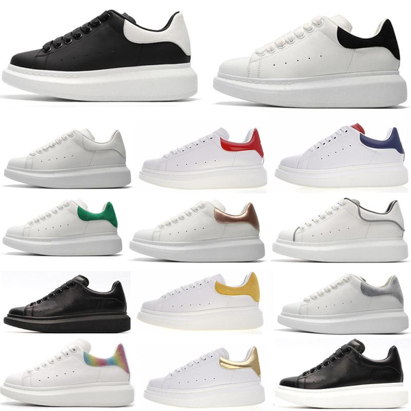 

designer men women sneaker casual shoes smart platform trainers luminous fluorescent shoe snake back leather chaussures pour hommes #222579#, Black