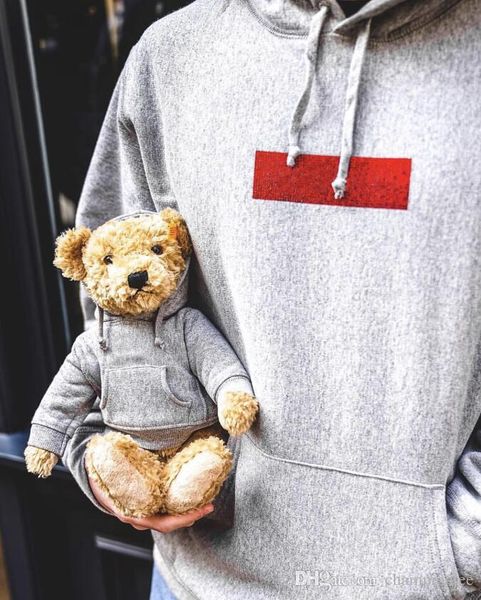 

new 19ss fashion diamond logo box hooded hip hop classic pullover sweatshirts men and women fleece hoodie, Black