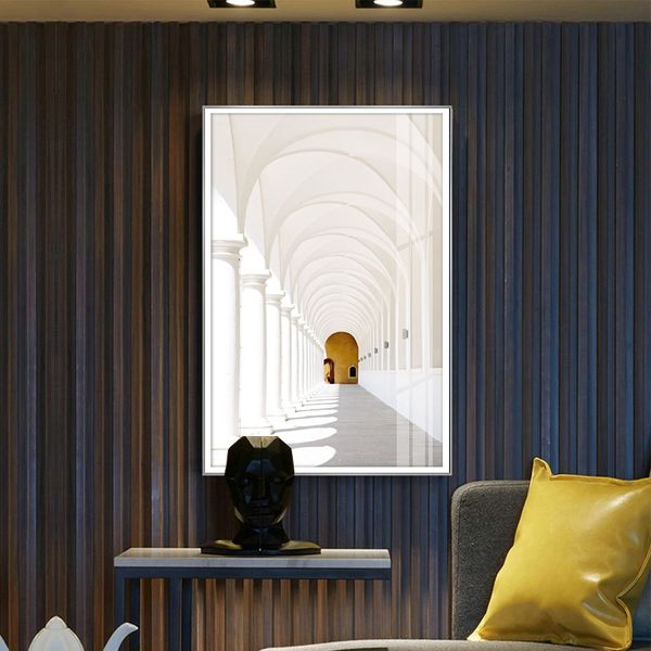 

canvas painting wall art pictures landscape wall print church aisle picture window poster for living room home decor