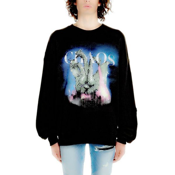 

amiri hoodie дизайнер хаос высокое качество печати с длинным рукавом толстовка пуловер arp отверстие высокой уличной моды черный мужская три, Black