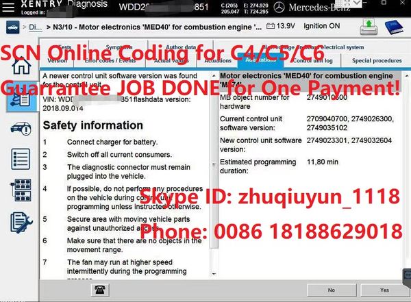 

c4 sd connect mb diagnose scn online coding service for c4/c5/c6