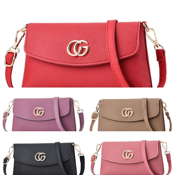 

2020 female black soft leather multi-layer all-match messenger shoulder shoulder small small bag bag, White